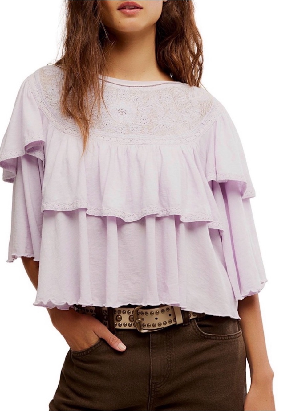 Free people rose party tee